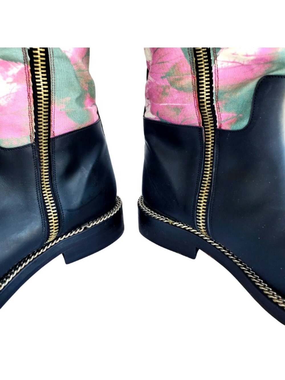 Vintage Y2K No/Studio Botanical Print Tall Boots Italy Sz 42/US Women 11 - Picture 14 of 14